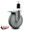 Service Caster 6'' Gray Poly Swivel 1-1/2'' Expanding Stem Caster Total Lock Brake SCC-EXTTL20S614-PPUB-112 - alternate 3